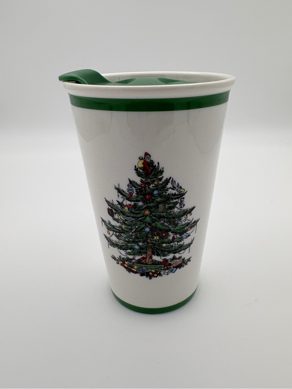 Spode Ceramic Christmas Tree Travel Mug with Lid